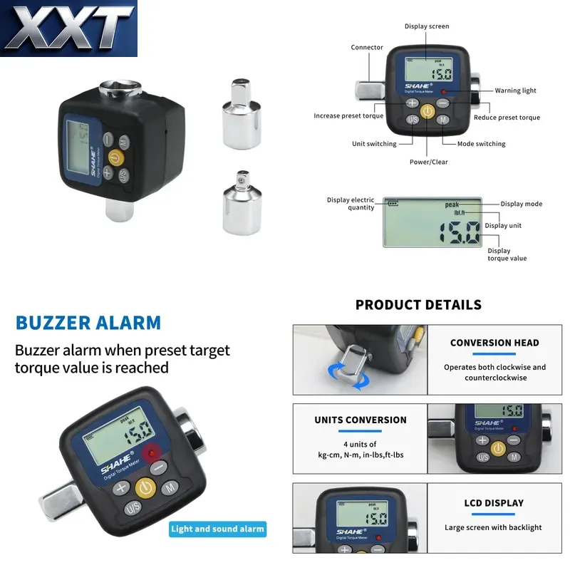 XXT 샤헤 디지털 토크 렌치 어댑터 전자 토크 도구, - Electronics Repair Tools 리뷰 및 가격